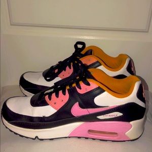 Nike air yellow pink and black